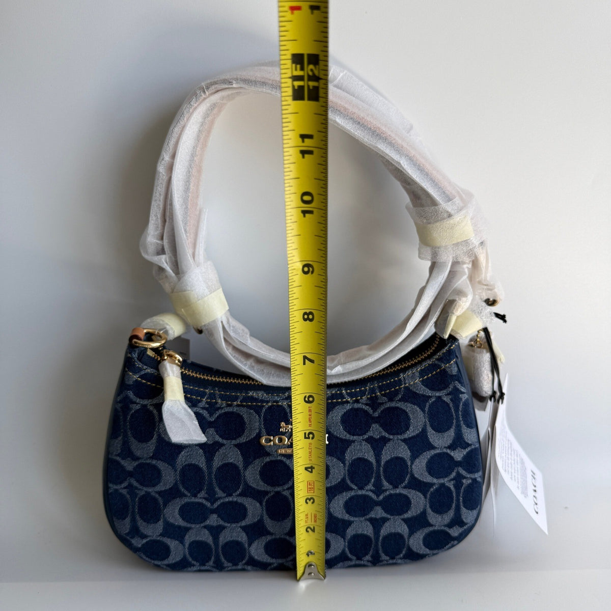 Coach Teri Shoulder Bag Denim Vachetta Leather CAF82