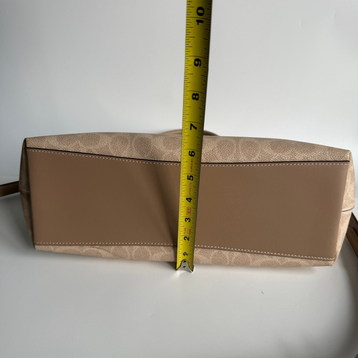 Coach Georgia Satchel Sand Taupe Signature Canvas CW422 Crossbody Bag