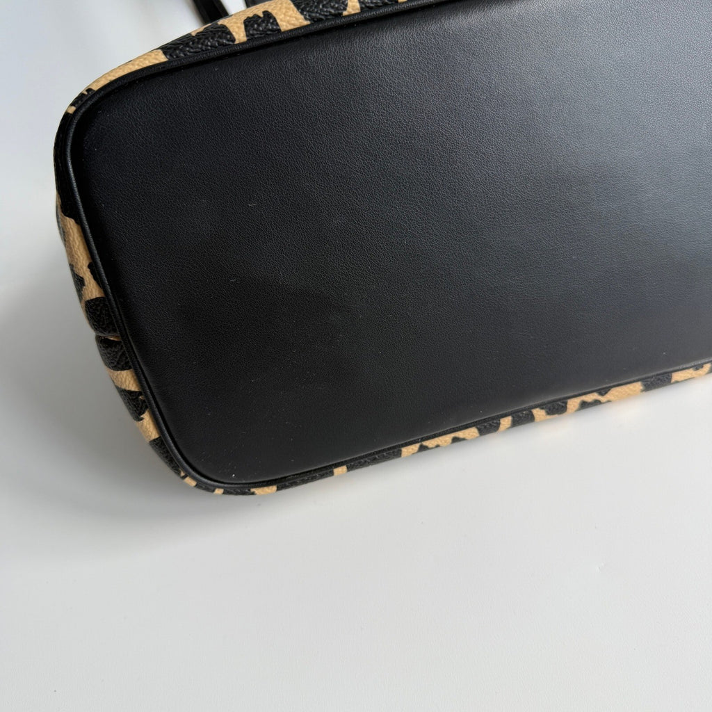 Coach Gallery Tote Leopard Coated Canvas Leather Bag CY347