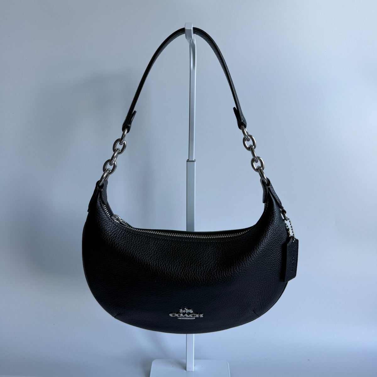 Coach Mini Payton Black Pebble Leather Shoulder Bag CEL088