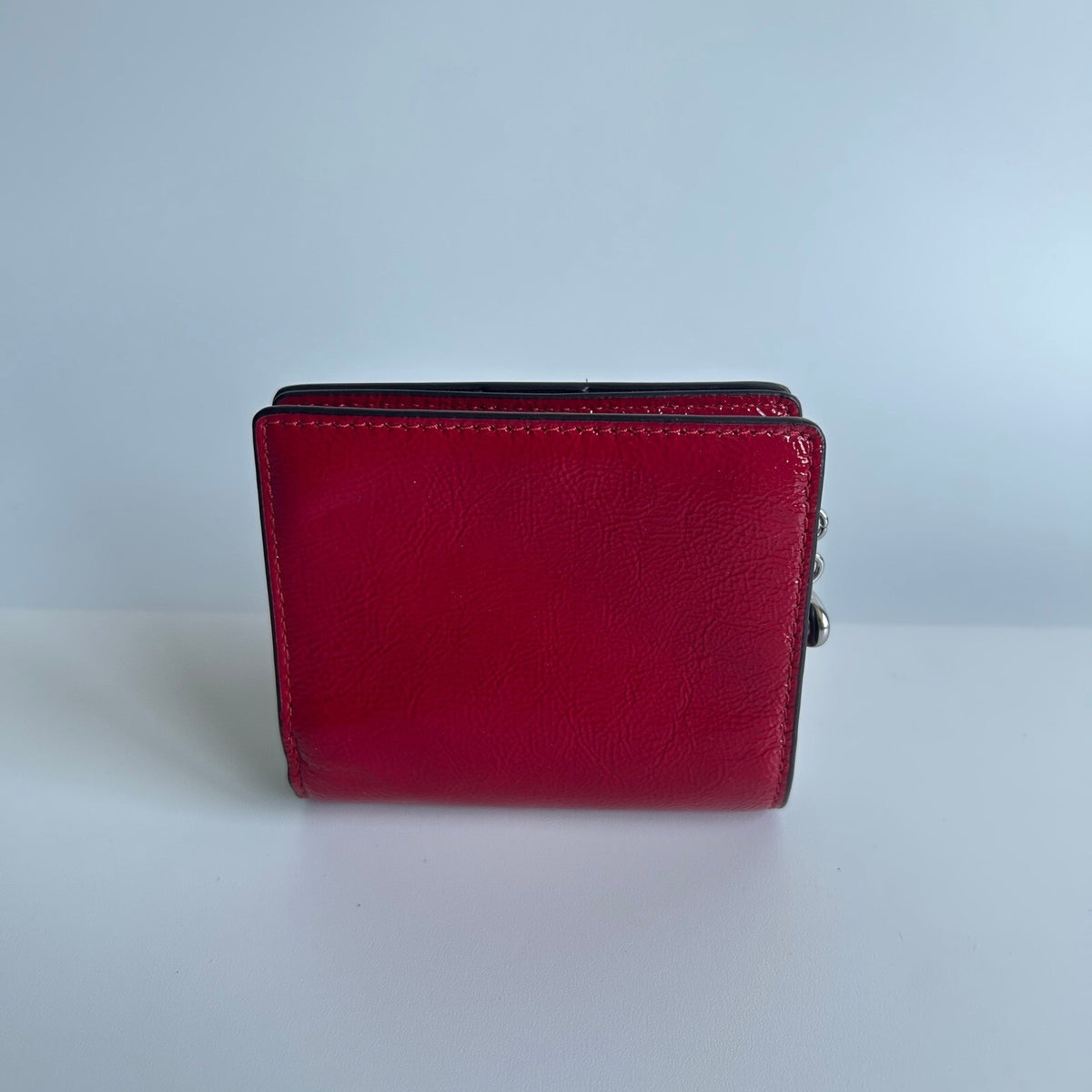 Coach Bifold Snap Wallet Red Patent Leather CW790