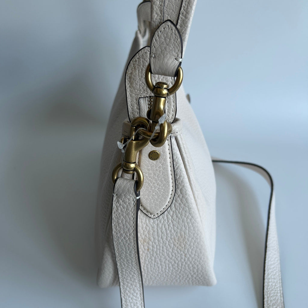 Coach Cary Crossbody Bag Chalk Pebble Leather Shoulder Bag CC437