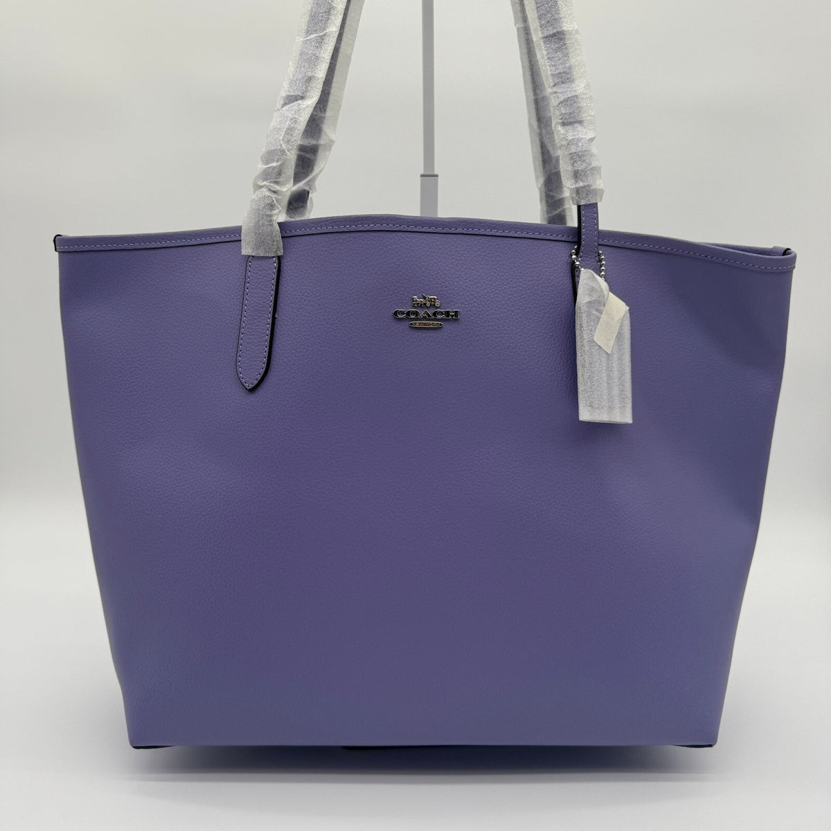 Coach City Tote Light Violet Leather Bag CR111 Shoulder Purse Laptop Handbag