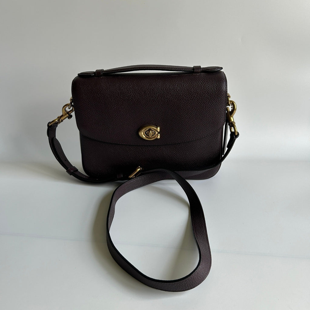 Coach Cassie Crossbody Bag Oxblood Polished Pebble Leather 68348