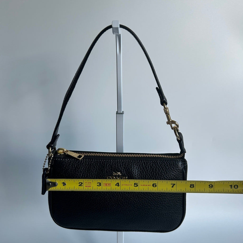 Coach Nolita 19 Black Pebble Leather Shoulder Bag CBQ88