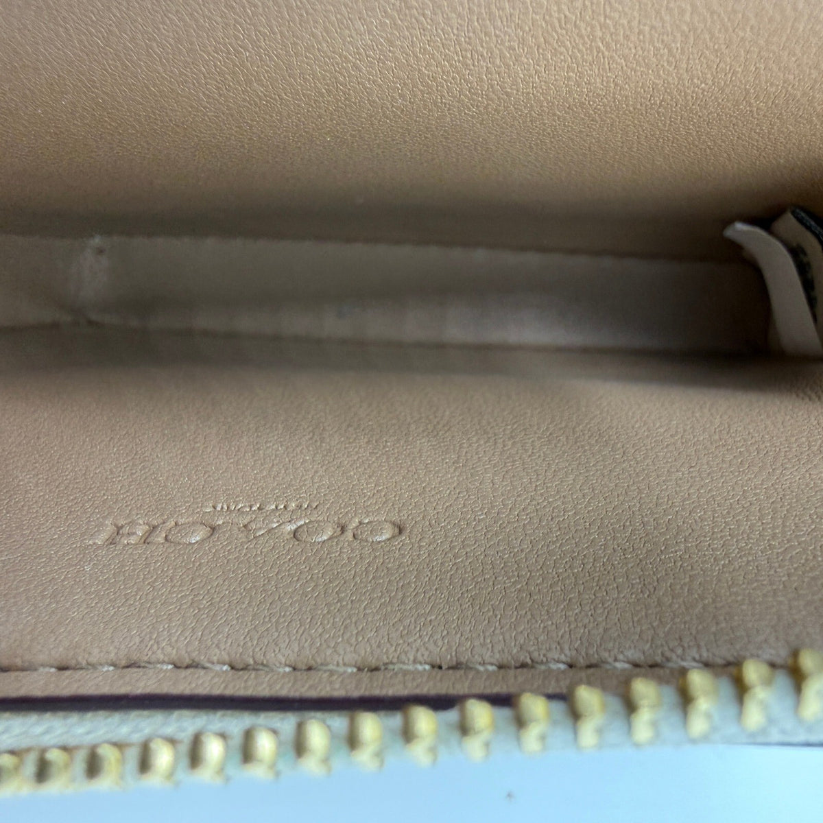 Coach Zip Card Case Sand Chalk Signature Canvas Wallet CW883