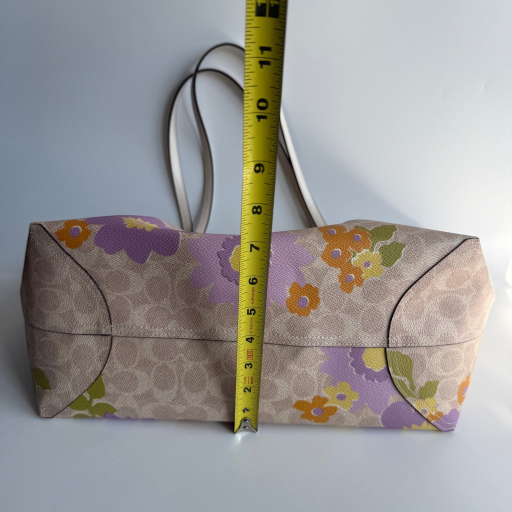 Coach City Tote Sand Multi Signature Canvas Floral Bag CBG71