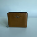 Coach Small Snap Wallet Light Saddle Brown Pebble Leather C2862