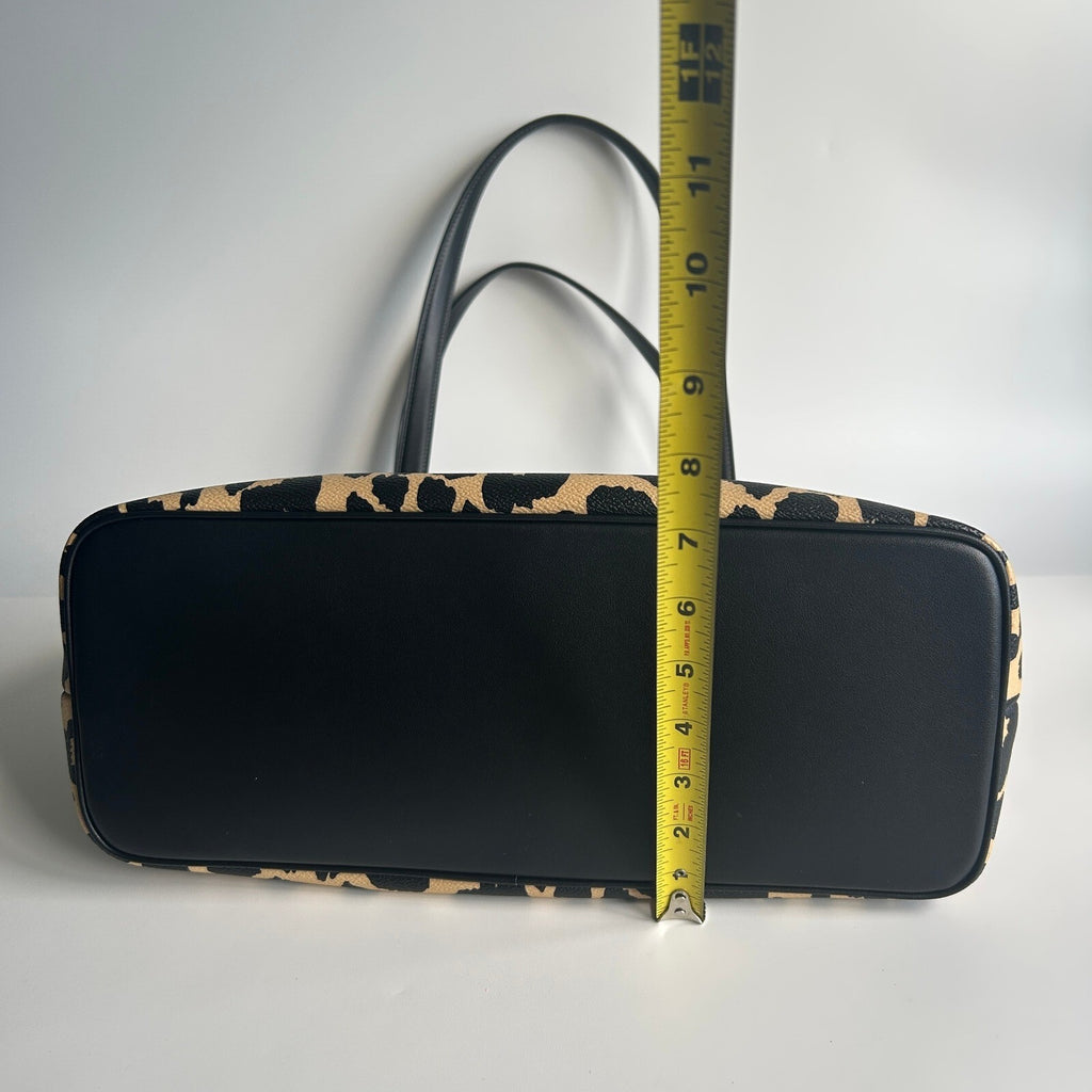 Coach Gallery Tote Leopard Print Multi Coated Canvas Bag CY347