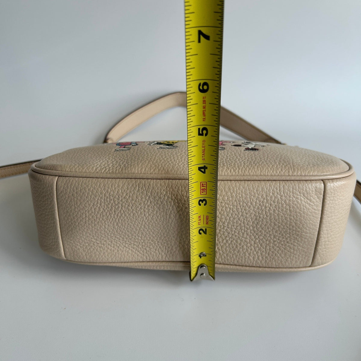 Coach x Peanuts Teri Ivory Leather Snoopy Friends Shoulder Bag CE861