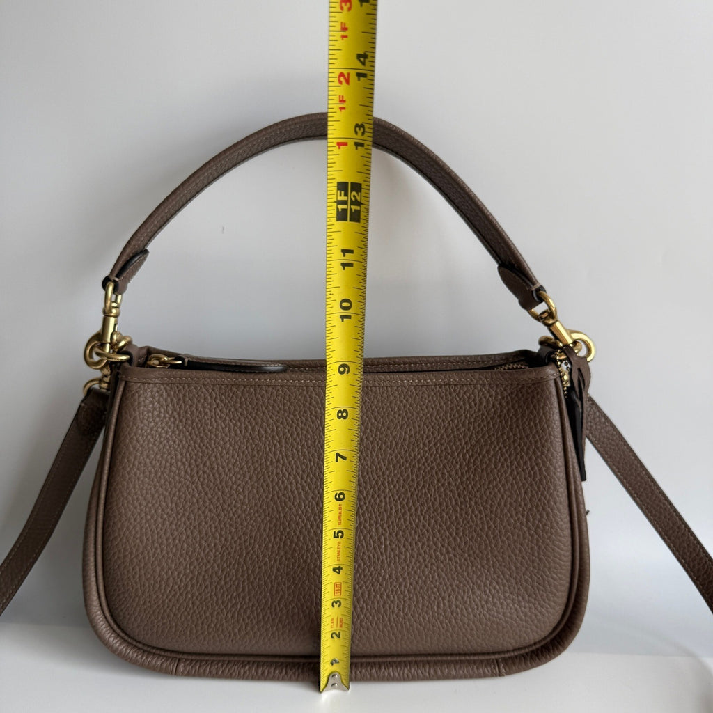 Coach Cary Crossbody Dark Stone Soft Pebble Leather CC437 Shoulder Bag