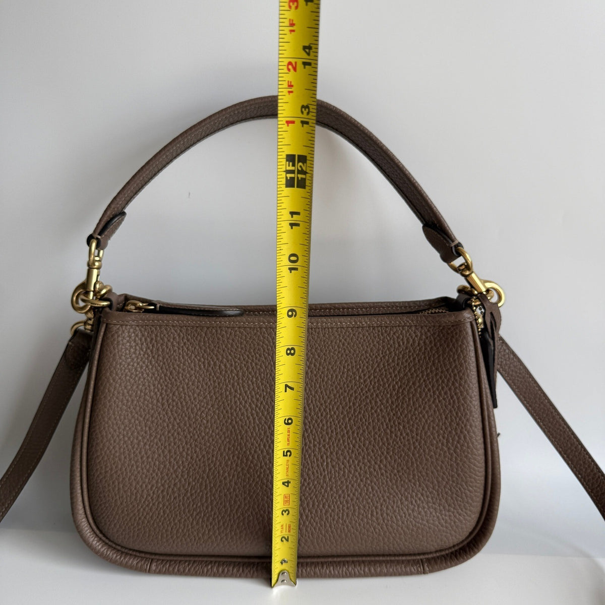 Coach Cary Crossbody Dark Stone Soft Pebble Leather CC437 Shoulder Bag