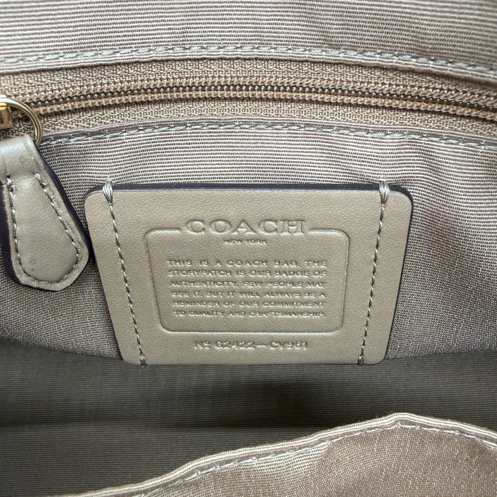Coach Rowan Satchel Sand Chalk Signature Canvas Bag CV961 Crossbody Handbag