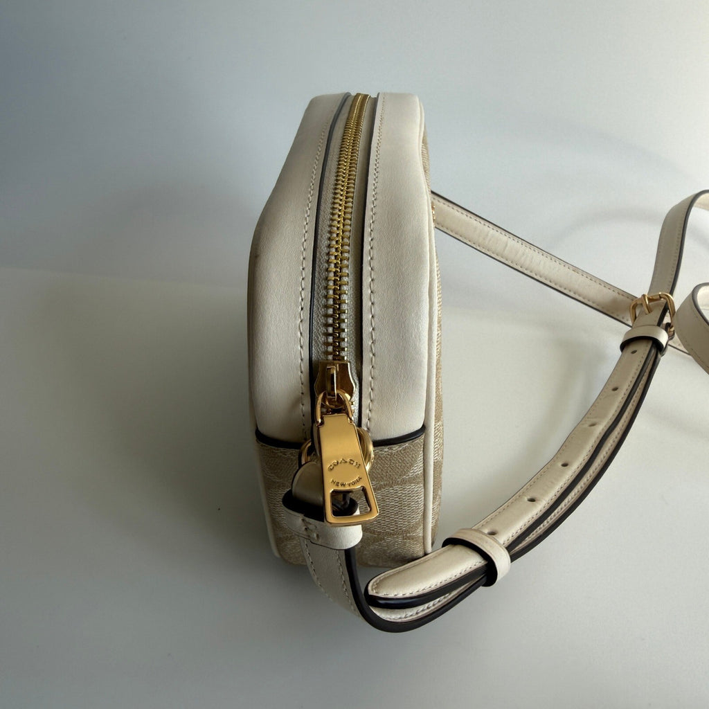 Coach Mini Jamie Camera Bag Light Khaki Chalk Signature Canvas C9926 Crossbody