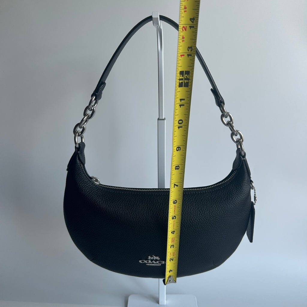 Coach Payton Hobo Black Pebble Leather Shoulder Bag CE619