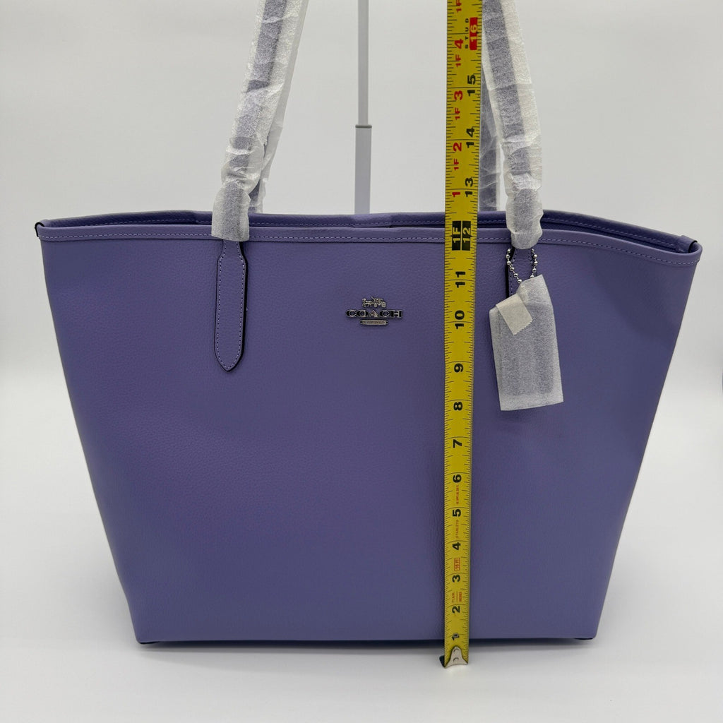 Coach City Tote Light Violet Leather Bag CR111 Shoulder Purse Laptop Handbag