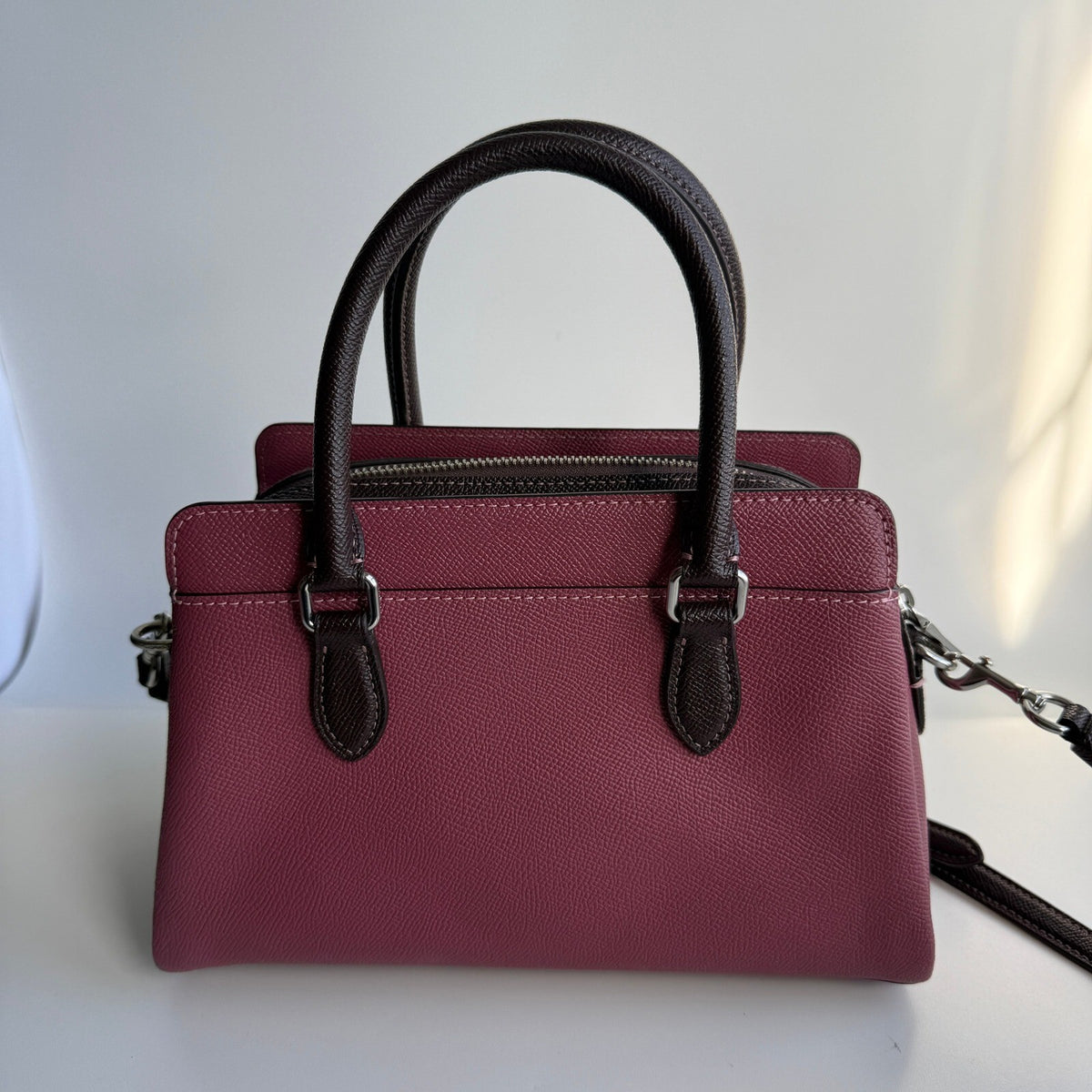 Coach Mini Darcie Carryall Light Raspberry Leather Bag CH173 Satchel Crossbody
