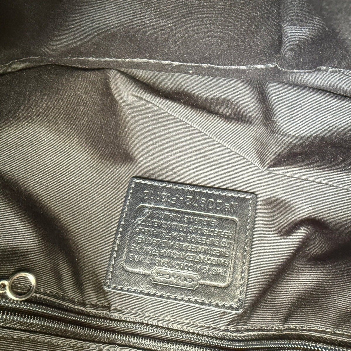 Coach Soho Shoulder Bag Black Gray Jacquard Canvas 11860 Buckle Flap Hobo