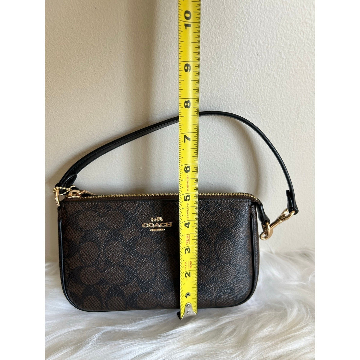 Coach Nolita 19 Brown Black Signature Canvas Shoulder Bag Excellent6