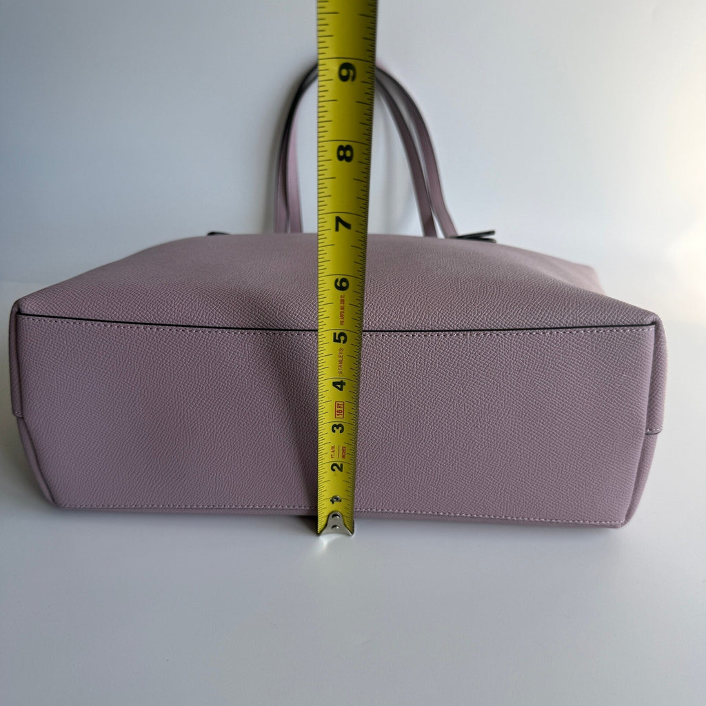 Coach Zip Top Ice Purple Crossgrain Leather Tote Bag 4454