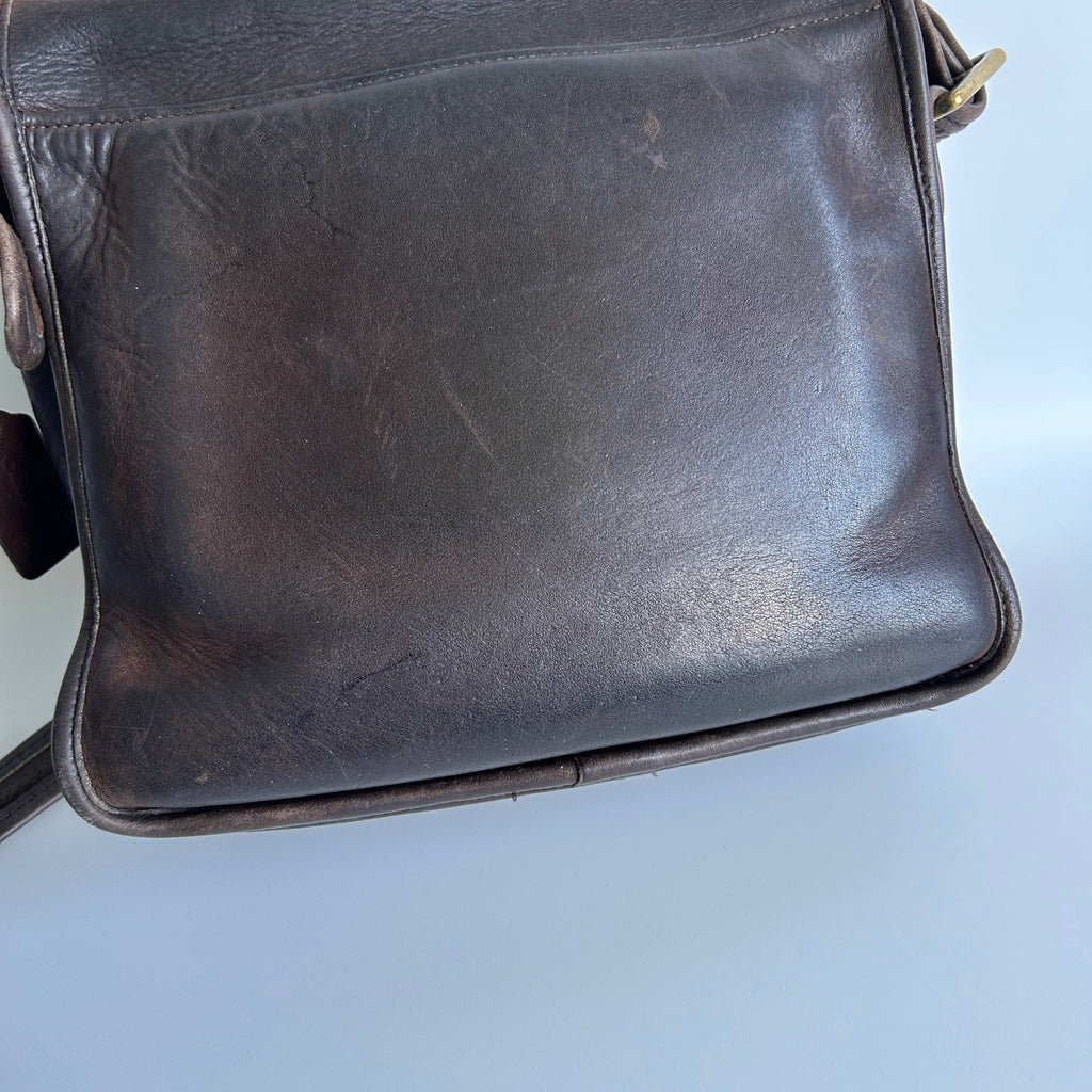 Coach Courier 8920 Dark Brown Glove-tanned Leather Shoulder Bag Good5