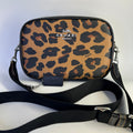 Coach Jamie Camera Bag Leopard Print Canvas Leather Crossbody Excellent0
