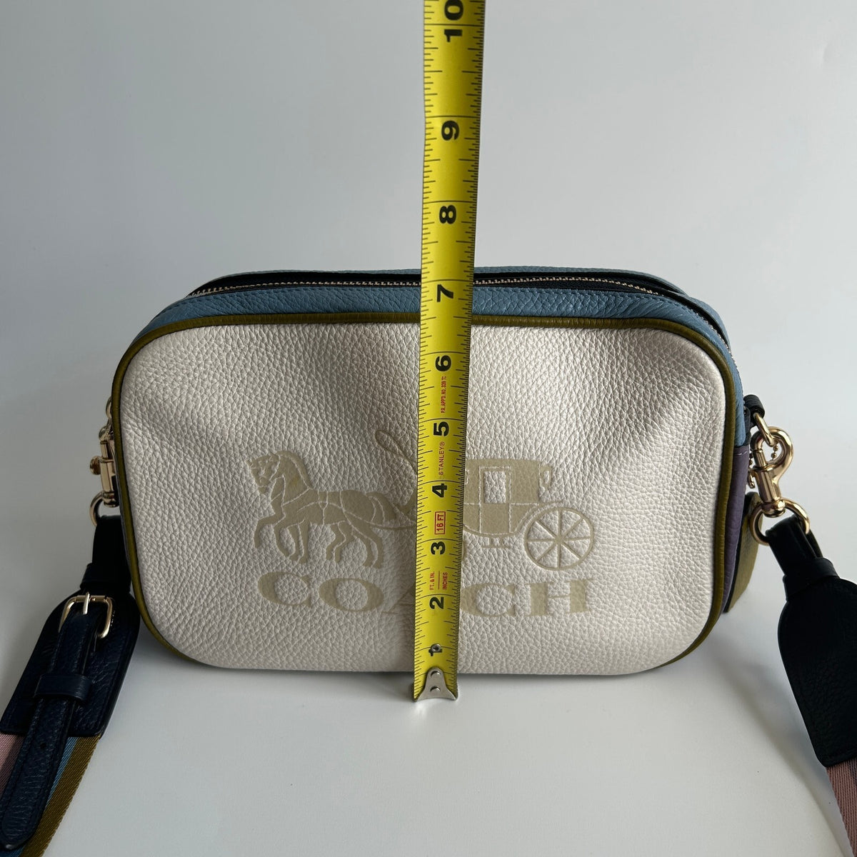 Coach Jes Crossbody Camera Bag in Colorblock Pebbled Leather10