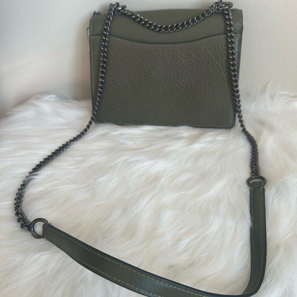 Coach Klare Olive Green Pebbled Leather Crossbody Bag Good3