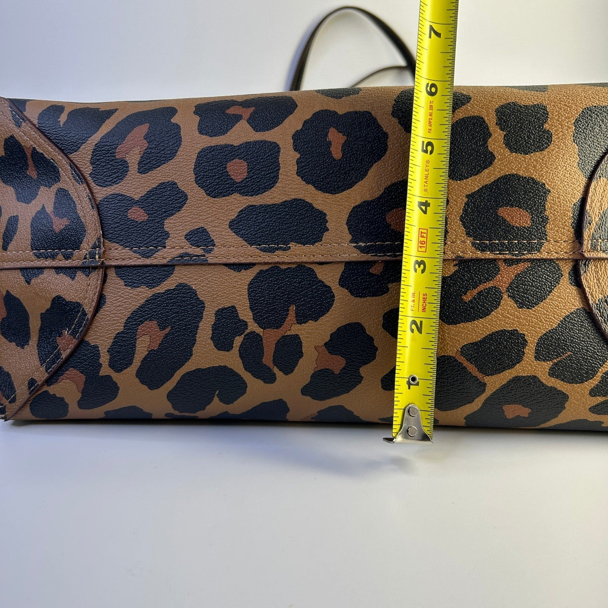 Coach City Tote Leopard Tan Black Coated Canvas Tote Bag Good10