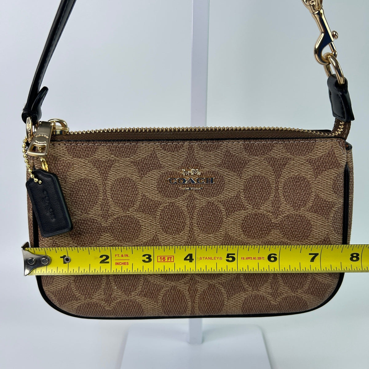 Coach Nolita 19 Tan Signature Coated Canvas Shoulder Bag Excellent3