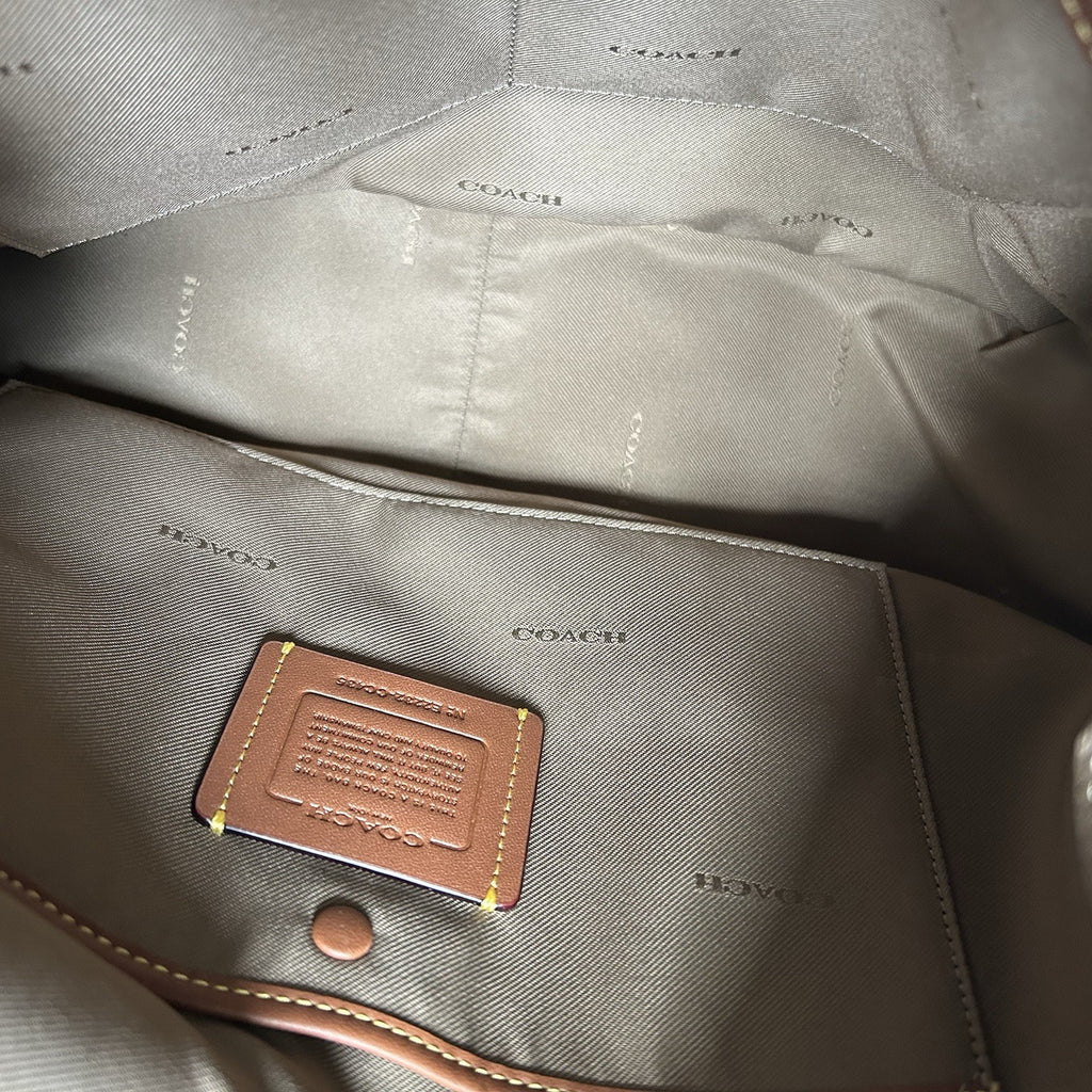 Coach Cary Dark Stone Pebbled Leather Shoulder Bag CC435 Excellent8