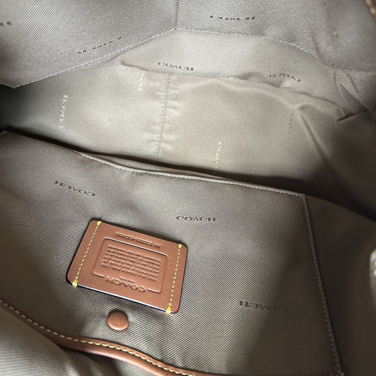 Coach Cary Dark Stone Pebbled Leather Shoulder Bag CC435 Excellent8