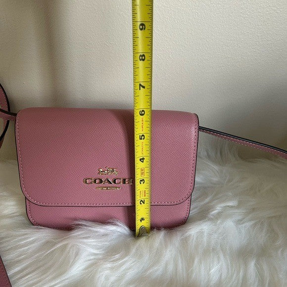 Coach Brynn Pink Crossgrain Leather Crossbody Bag Excellent5