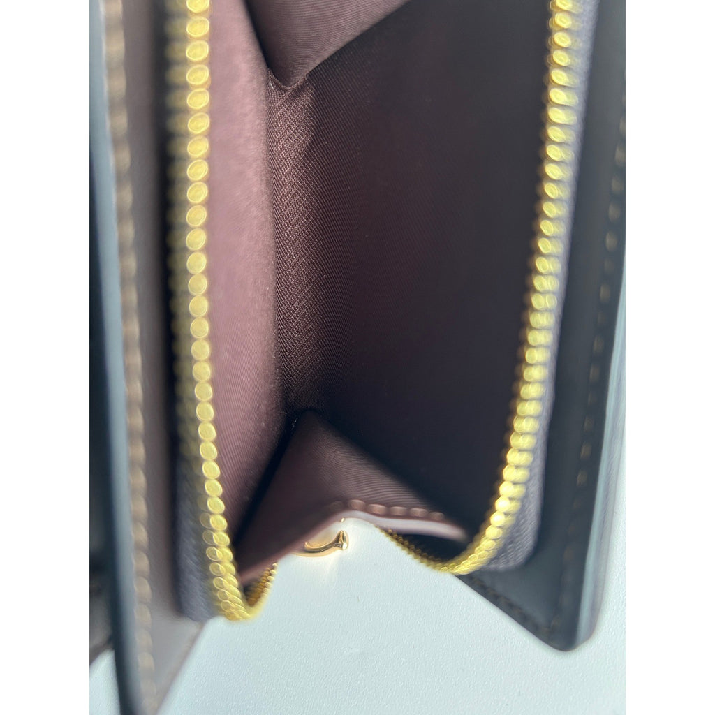 Coach Snap Wallet Brown Signature Chenille CCQ32 Excellent4