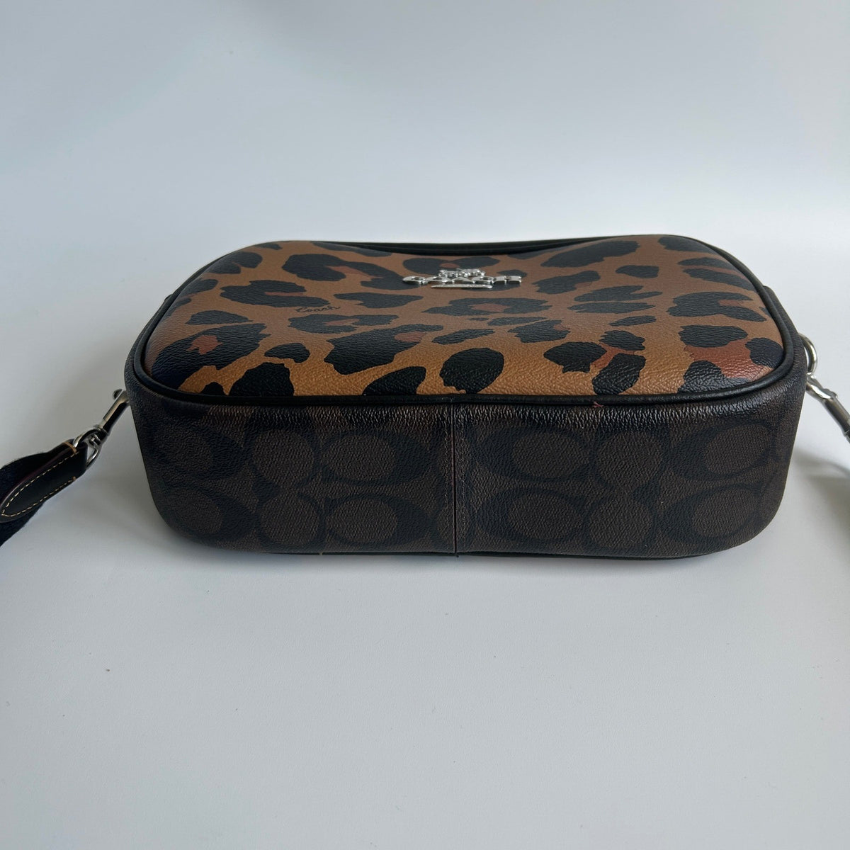 Coach Jamie Camera Bag Leopard Signature Canvas Crossbody CC759 Excellent3