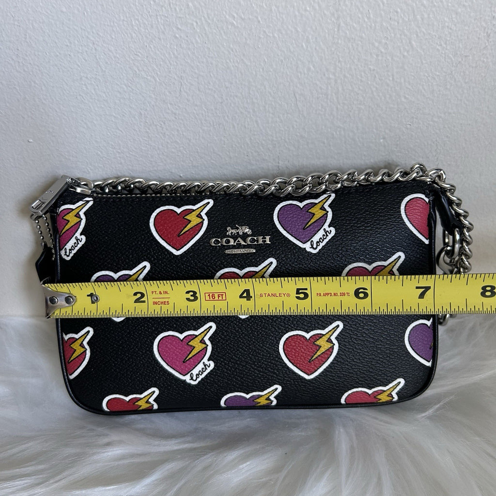 Coach Nolita 19 Black Heart Lightning Bolt Pebbled Leather Bag NEW6