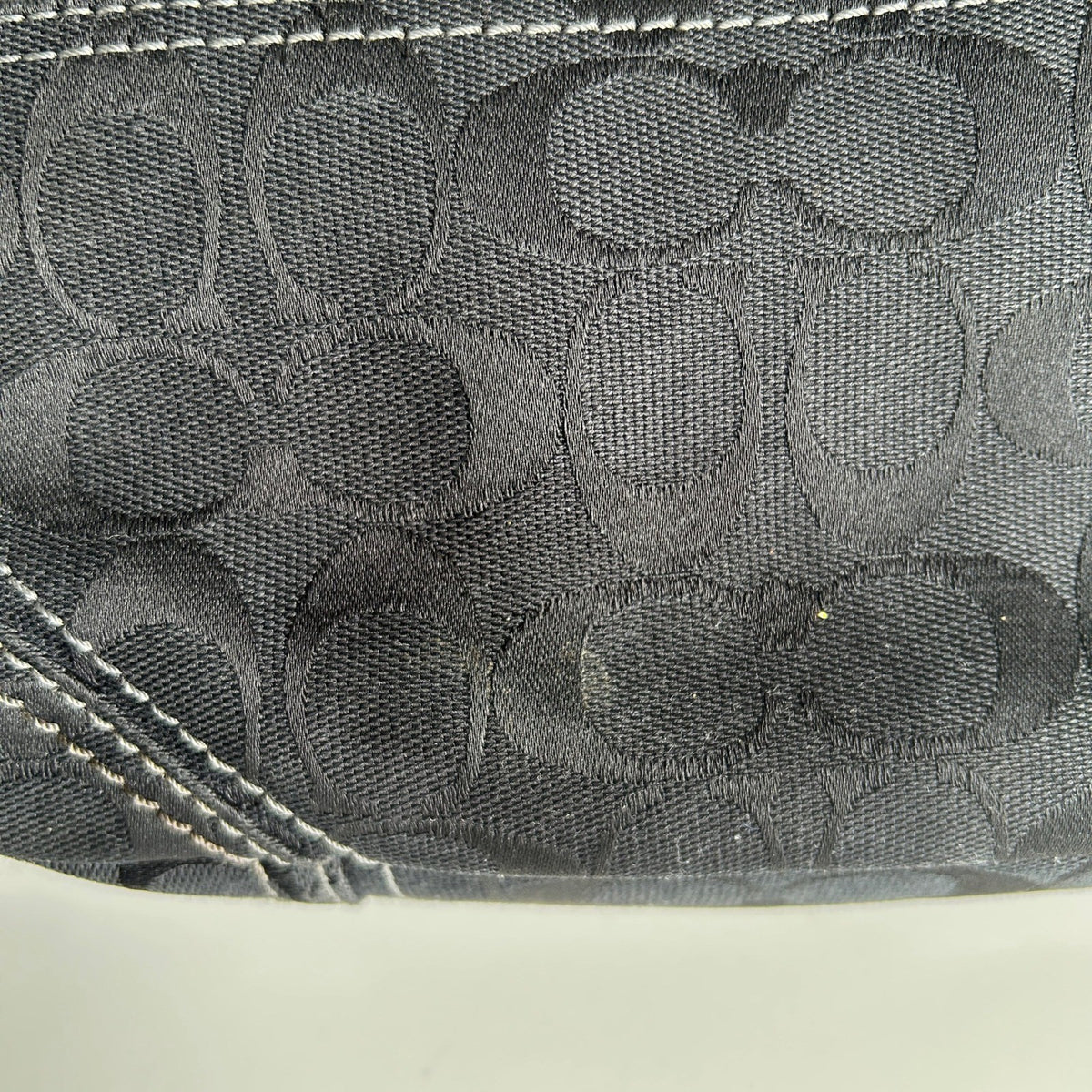 Coach Chelsea Black Signature Canvas Leather Shoulder Bag 11014 Good5