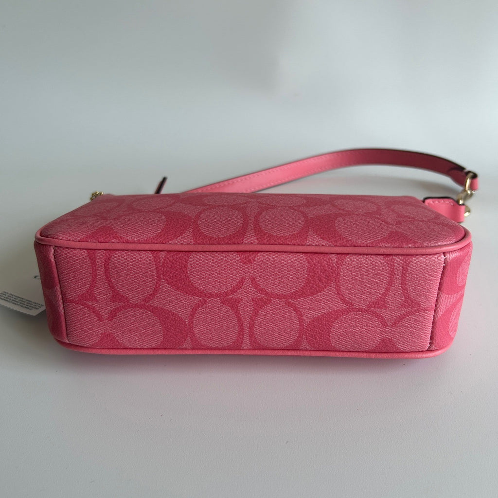 Coach Nolita 19 Pink Lemonade Signature Canvas Wristlet Shoulder Bag NEW3