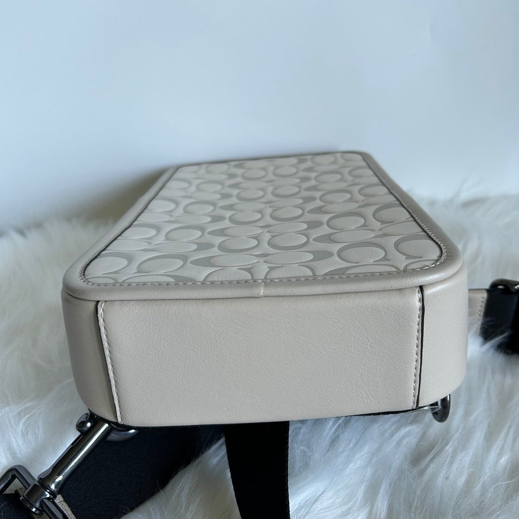 Coach Sullivan Crossbody Chalk White Signature Leather CJ670 Excellent3