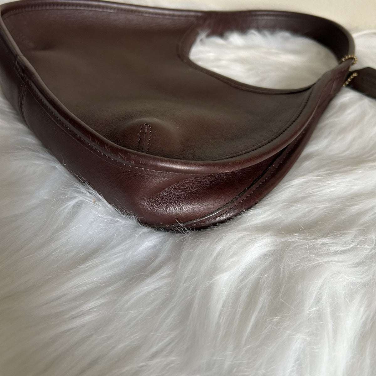 Coach Ergo 9027 Mahogany Brown Glove Tanned Leather Hobo Bag Good7