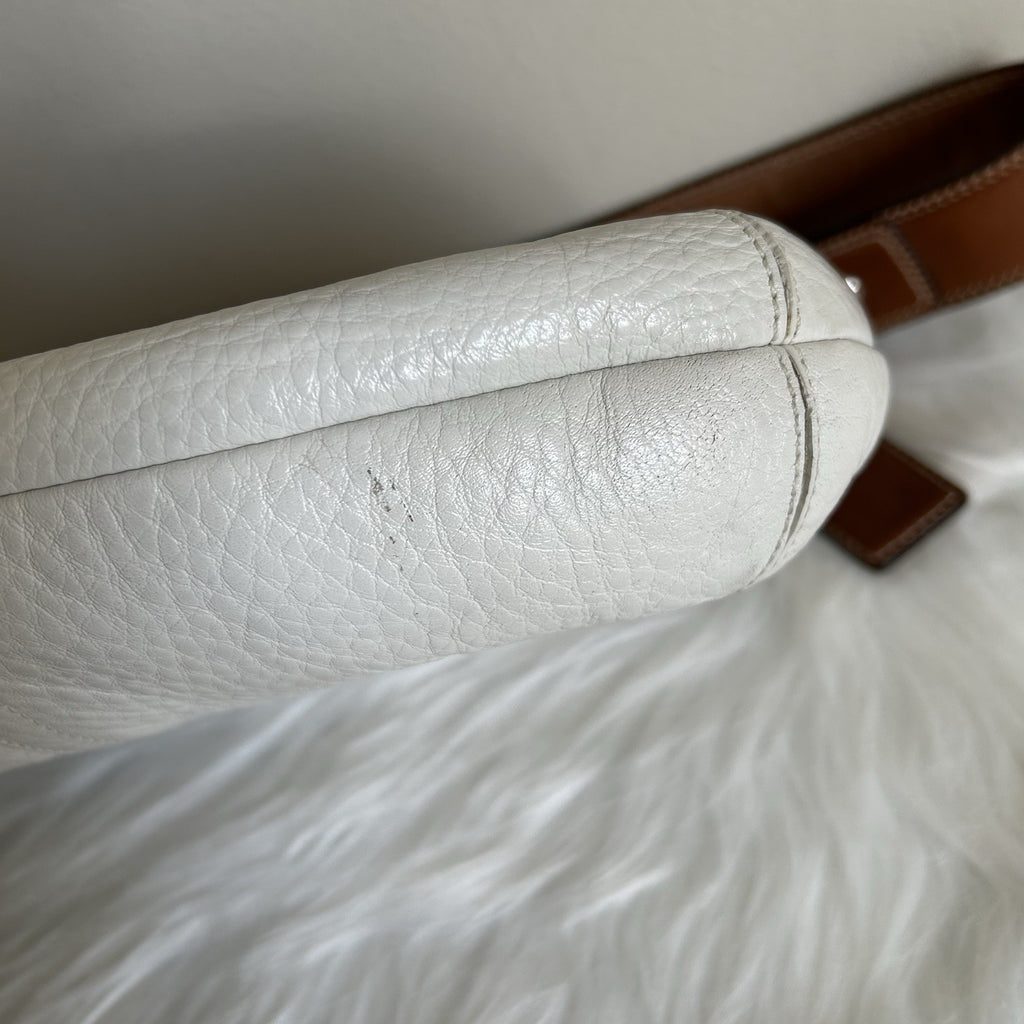 Coach Soho Chalk White Pebbled Leather Shoulder Bag Good3