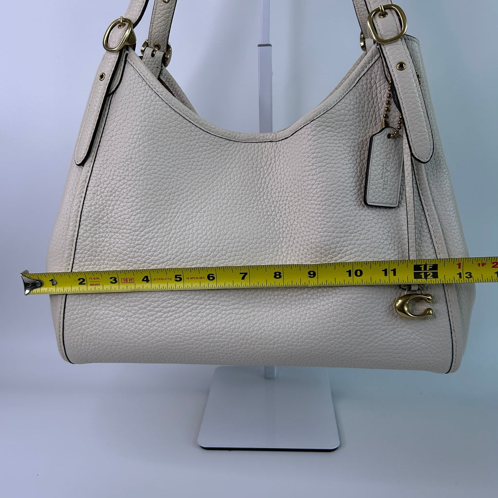 Coach Lori Chalk White Pebbled Leather Shoulder Bag C4824 GOOD7