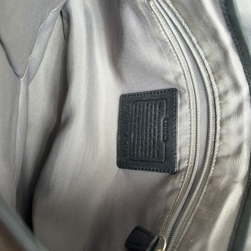 Coach Soho Pleated Flap Black Pebbled Leather Shoulder Bag Good4