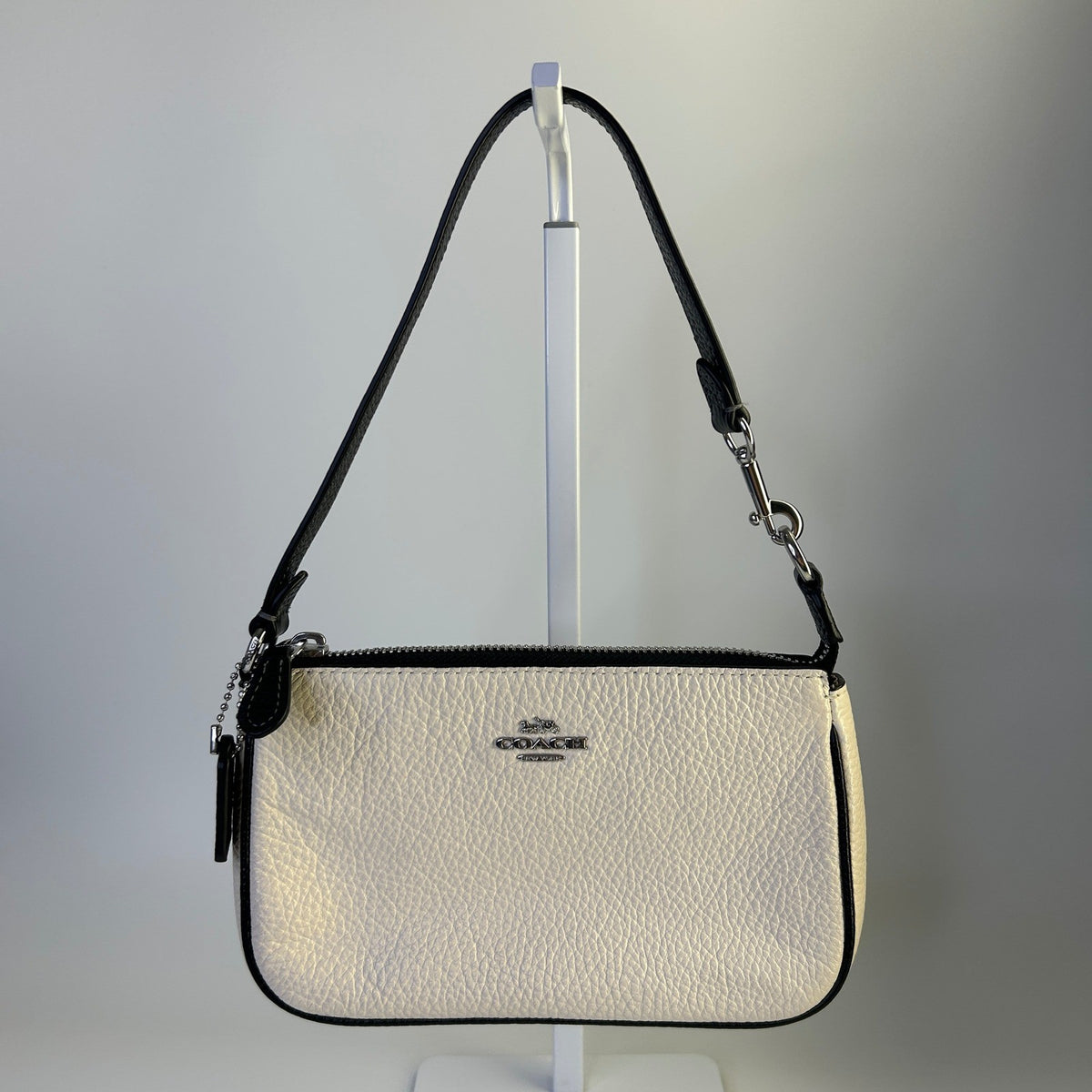 Coach Nolita 19 Chalk White Pebbled Leather Shoulder Bag Excellent0