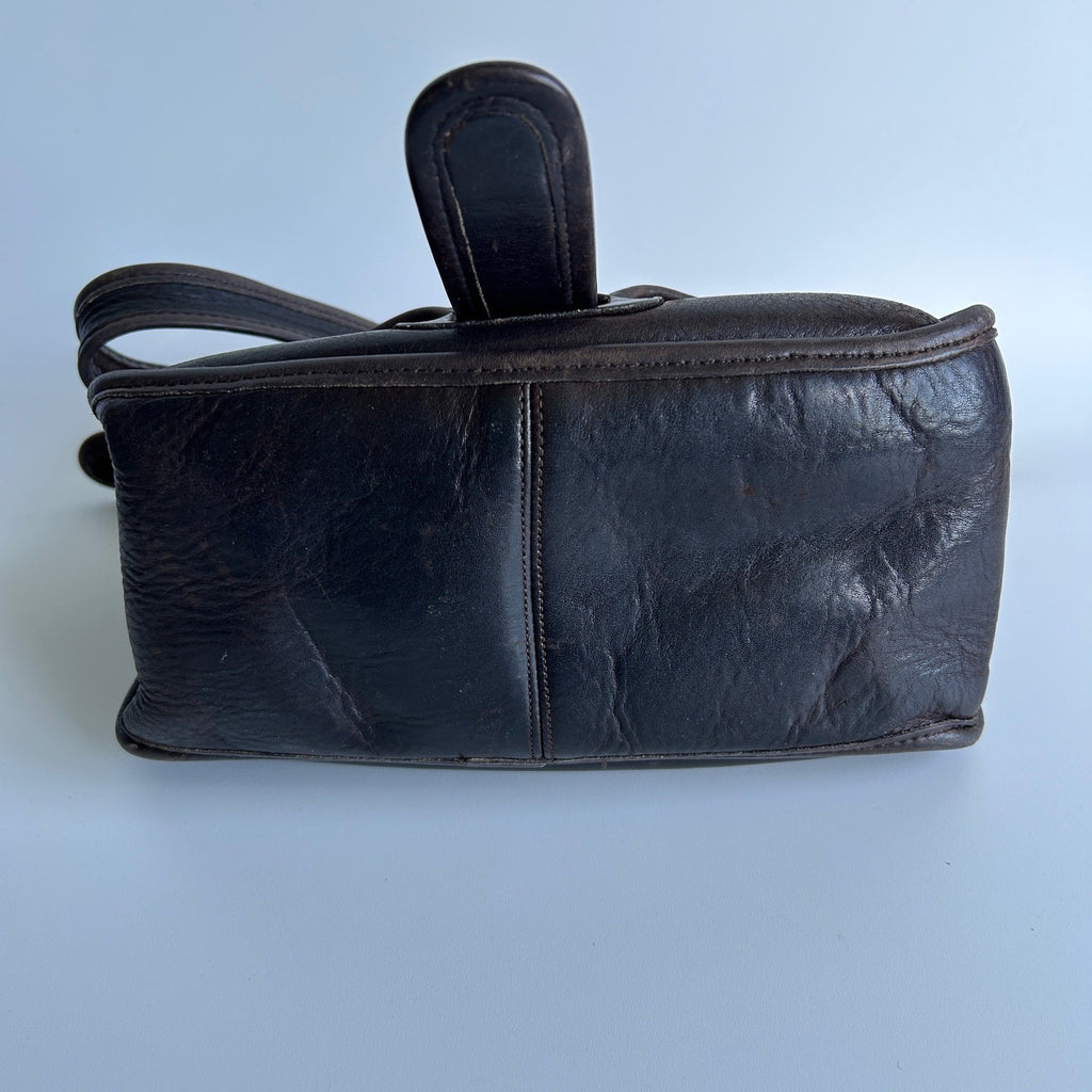 Coach Courier 8920 Dark Brown Glove-tanned Leather Shoulder Bag Good2