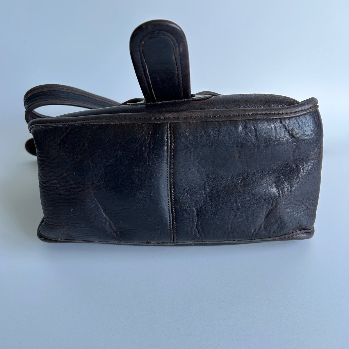 Coach Courier 8920 Dark Brown Glove-tanned Leather Shoulder Bag Good2