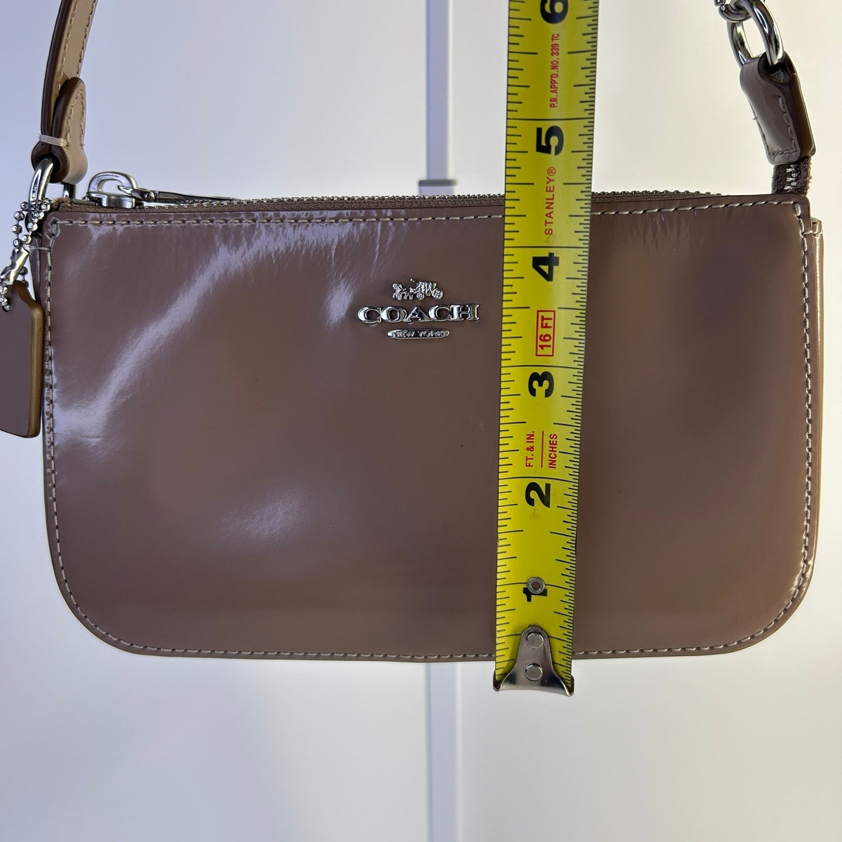 Coach Nolita 19 Clay Patent Leather Mini Shoulder Bag CCF63 NEW7