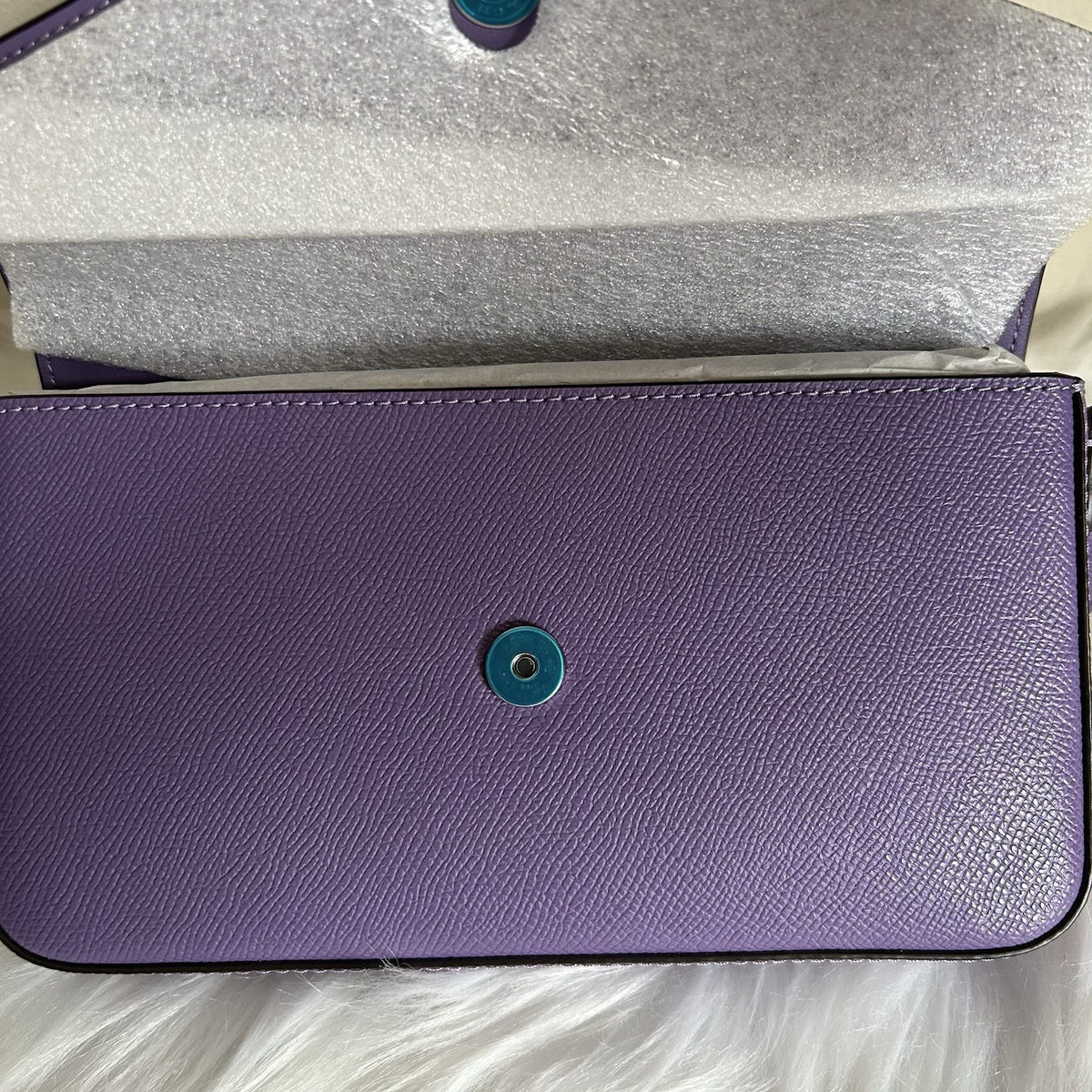 Coach Wyn Washed Plum Crossgrain Leather Crossbody Bag NEW5