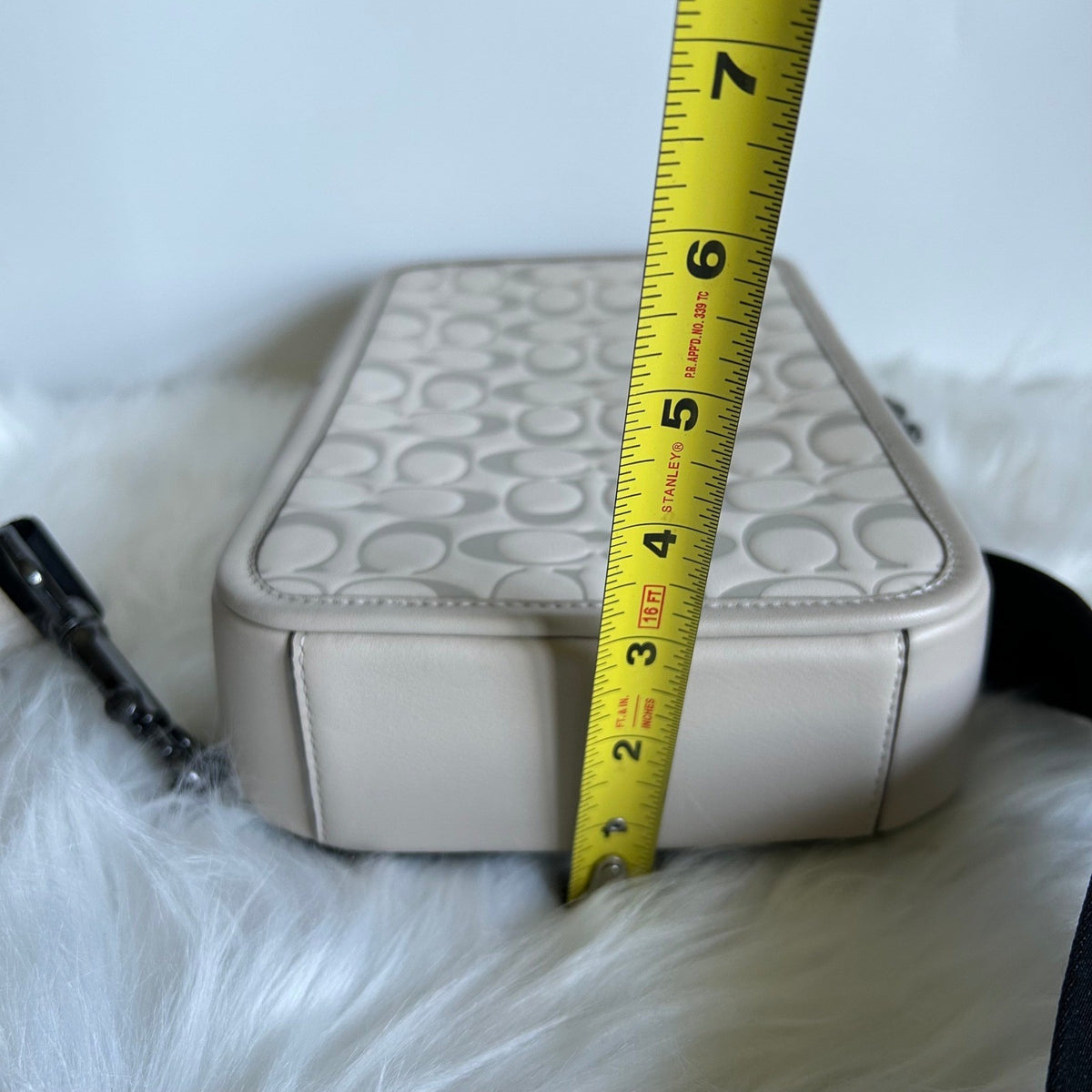 Coach Sullivan Crossbody Chalk White Signature Leather CJ670 Excellent8