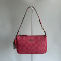 Coach Nolita 19 Pink Lemonade Signature Canvas Wristlet Shoulder Bag NEW0